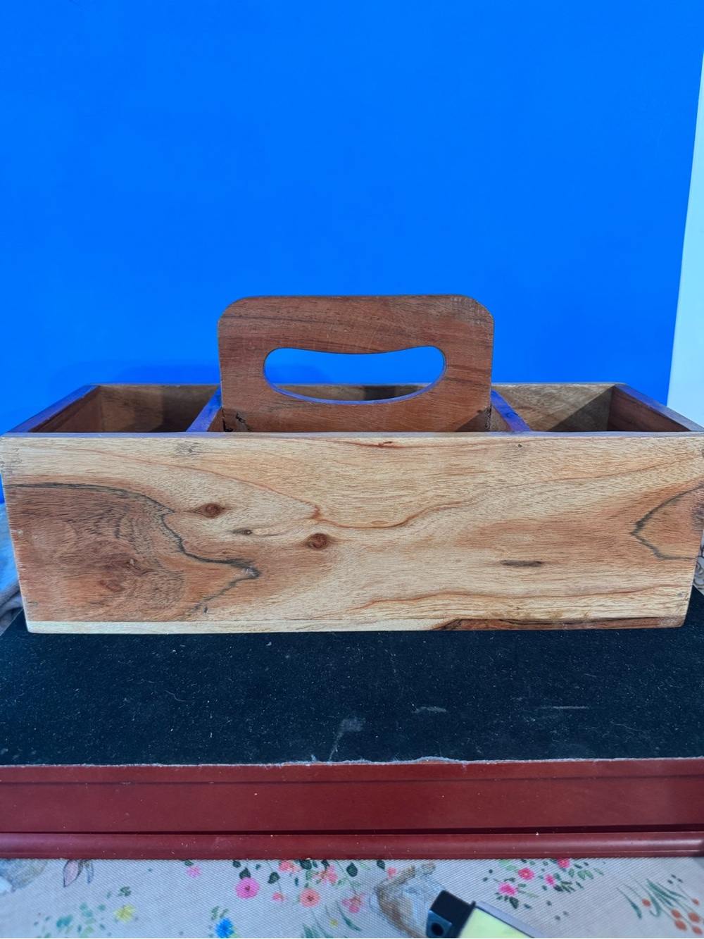Handcrafted Sold Wood Kitchen Utensil Caddy and Cutlery Organizer - Picture 5 of 8